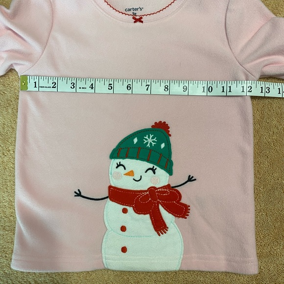 🛒Markdown Cater’s 3T Pink Snowman Sweatshirt Flame Resist Christmas Winter Girl - Picture 5 of 8